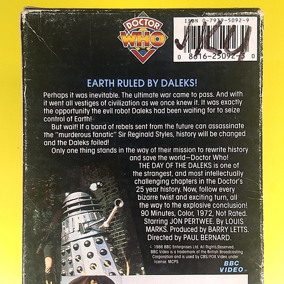 Day Of The Daleks, Dr Who VHS 1991 - Picture 2 of 12